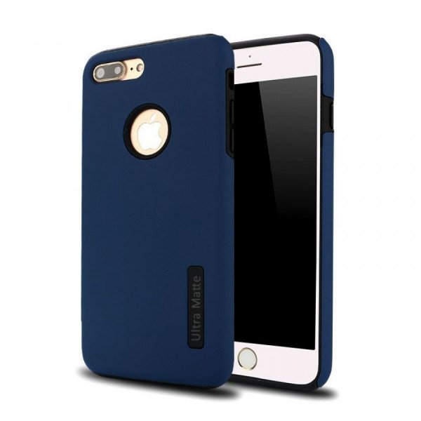 Wholesale Ultra Matte Armor Hybrid Case for Apple iPhone 8 Plus / 7 Plus (Navy Blue)